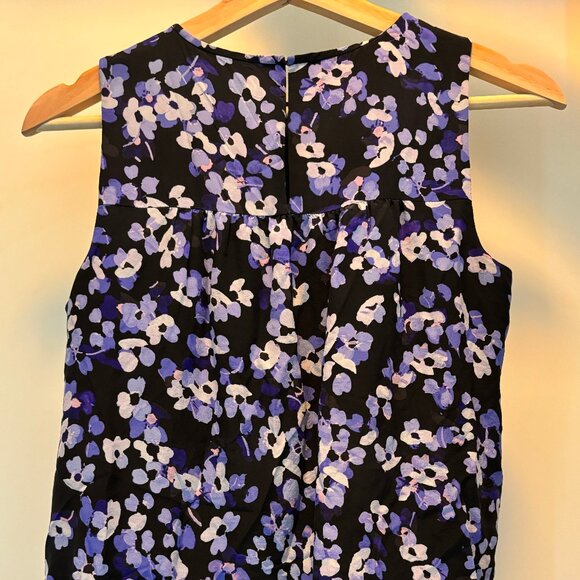 Kate Spade Black Hydrangea Top XS - Picture 3 of 5